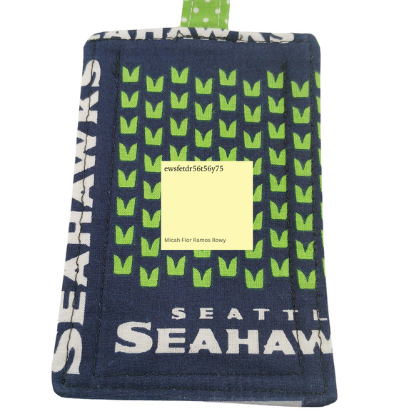 Seattle Seahawks Handmade Accessory Set – Pouch, Cord Keeper, ID Tag NFL - Picture 7 of 13